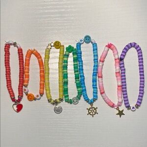 Colorful Beaded Kids Bracelets Set